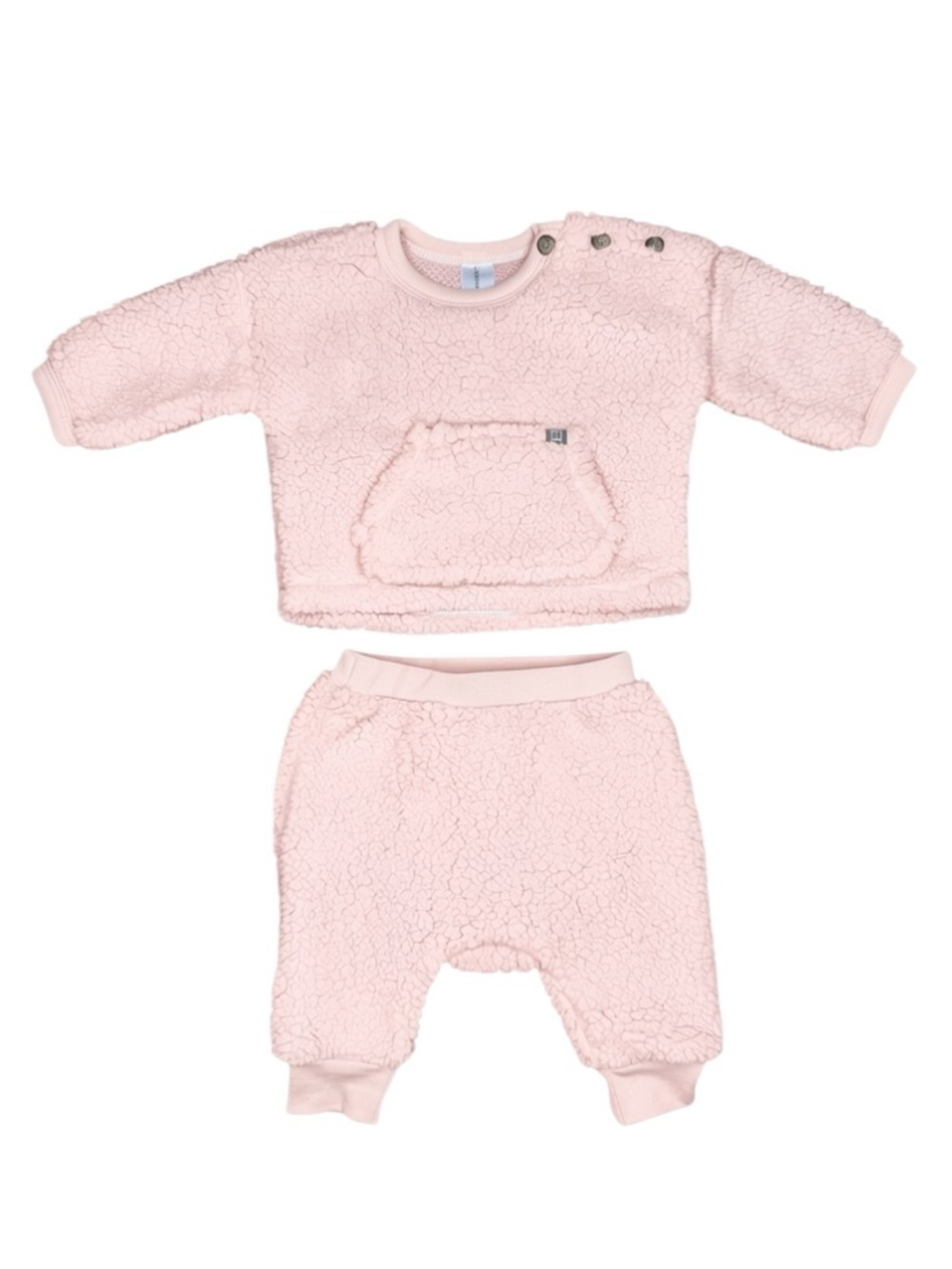 Cozy Sherpa Kids Pajama Set - Pink